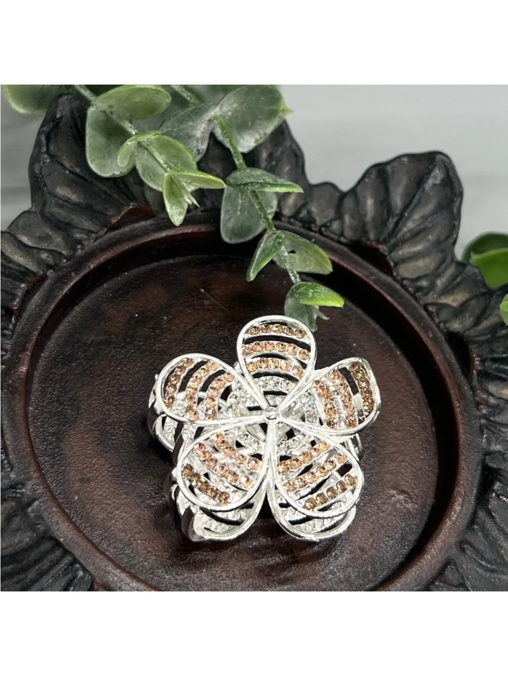 ElegantChampagne Crystal Hair Clip Claw Hair Accessories FINAL PRICE DROP